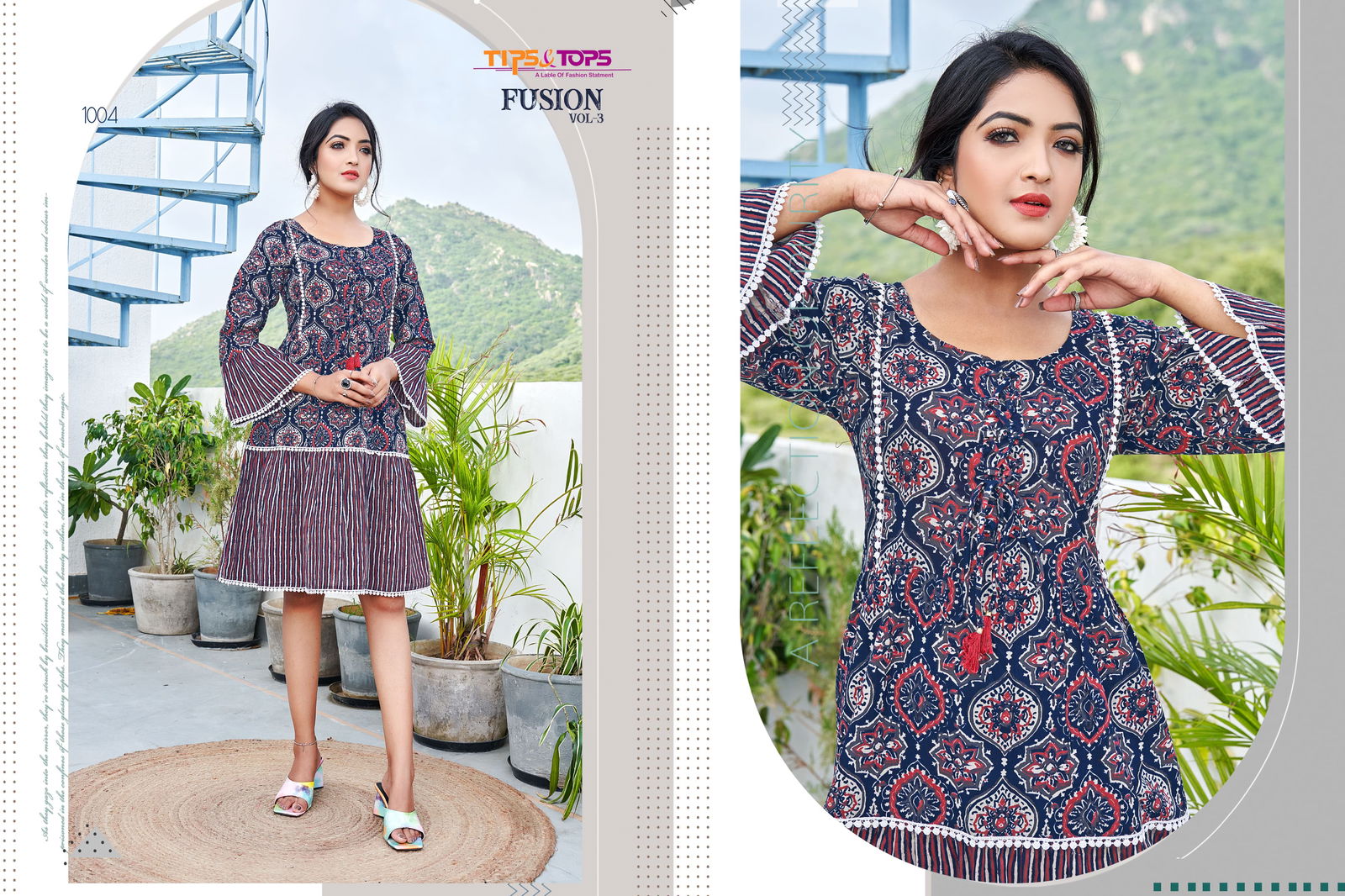 Tips And Tops Fusion Vol 3 Short Designer Kurtis Catalog
